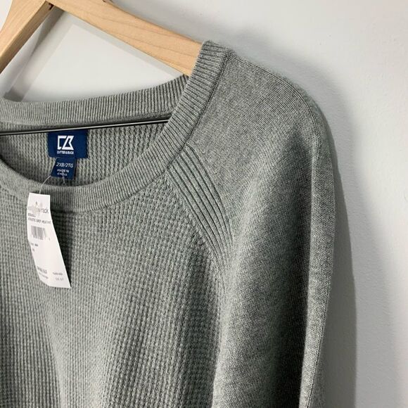 Cutter & Buck Athletic Grey Crewneck Sweater 3XT - Picture 2 of 4